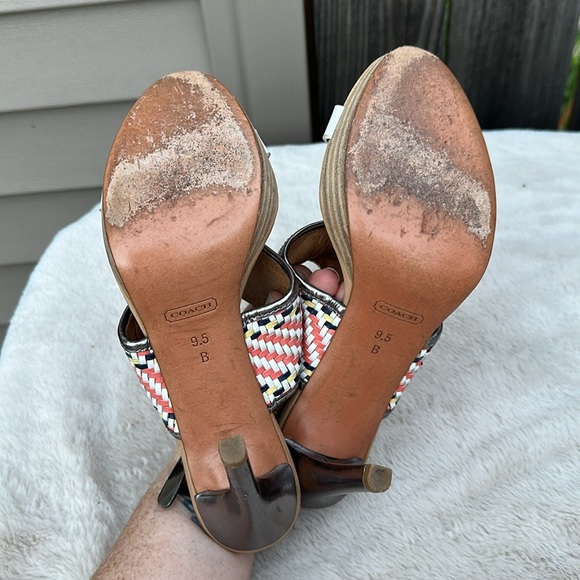 COACH Steffi Sem Mat Heels in Chalk/Warm Pewter sz 9.5 - Picture 6 of 7